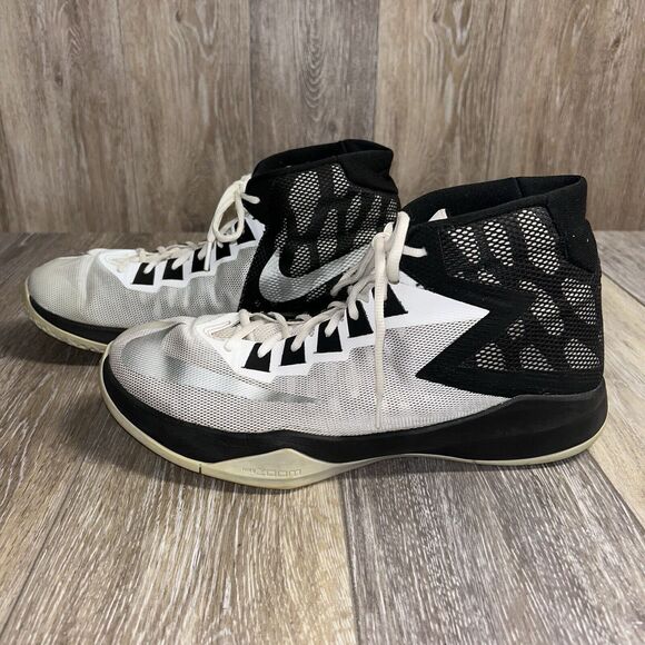 Nike 844592-100 Zoom Devosion Mens Size 11.5 Basketball Shoes White Silver Black - Picture 5 of 11